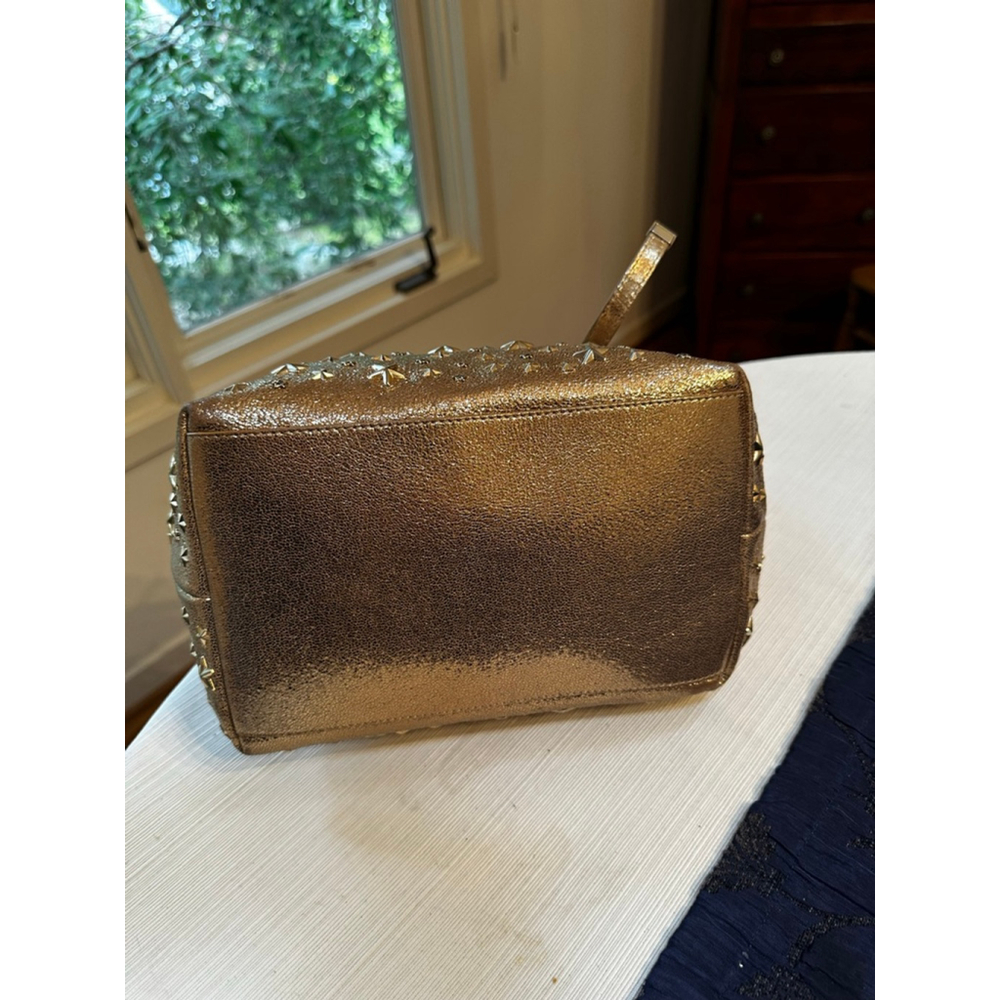 Jimmy Choo Gold/Tan Star Studded Leather Tote Bag - Picture 7 of 13